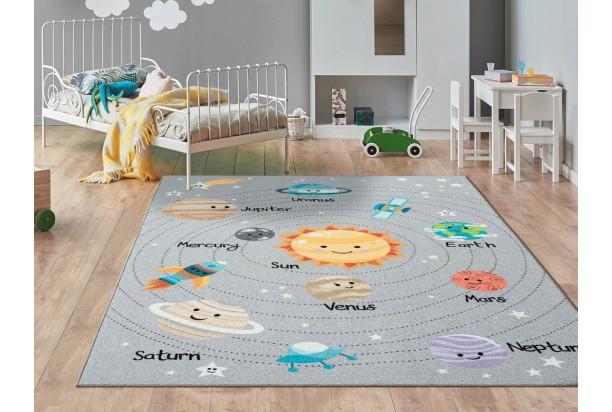 Detský koberec 80x150 cm, veselé planéty