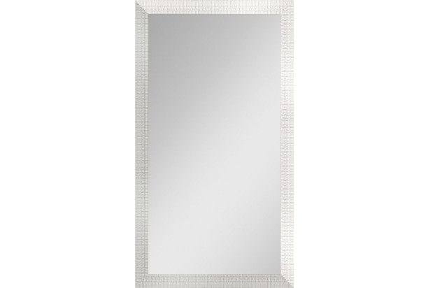Nástenné zrkadlo Glamour 40x80 cm, biela štruktúra