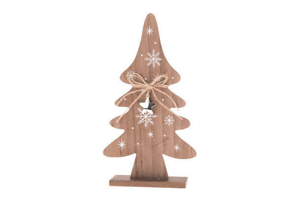 Vianočné dekorácie drevený stromček, 28 cm