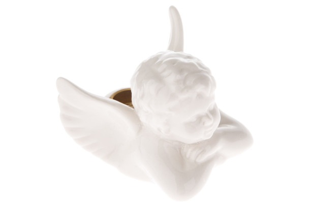 Svietnik Anjel, biely porcelán