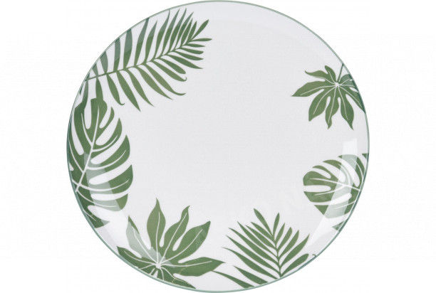 Plytký tanier Siaki 26 cm, motív tropické listy