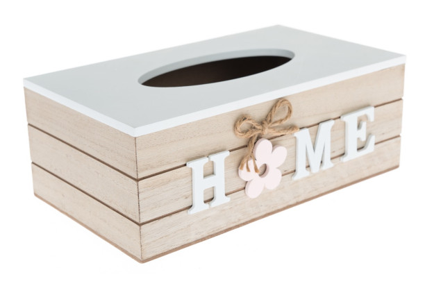 Box na vreckovky Home, drevený