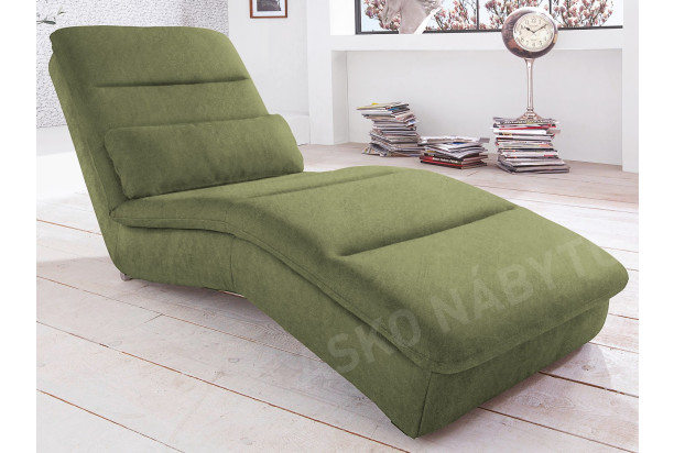 Relaxačné ležadlo Yankee, olivovo zelená látka