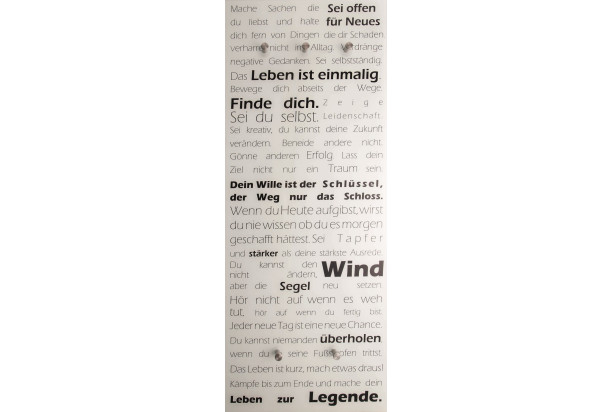 Vešiakový panel Felix, nemecký text