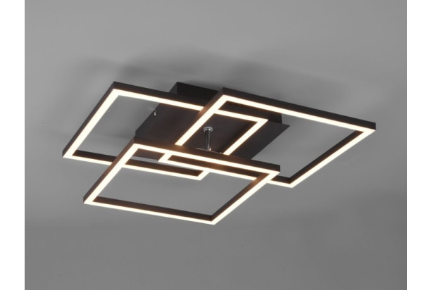 Stropné/nástenné LED osvetlenie Mobile, čierna matná, hranaté