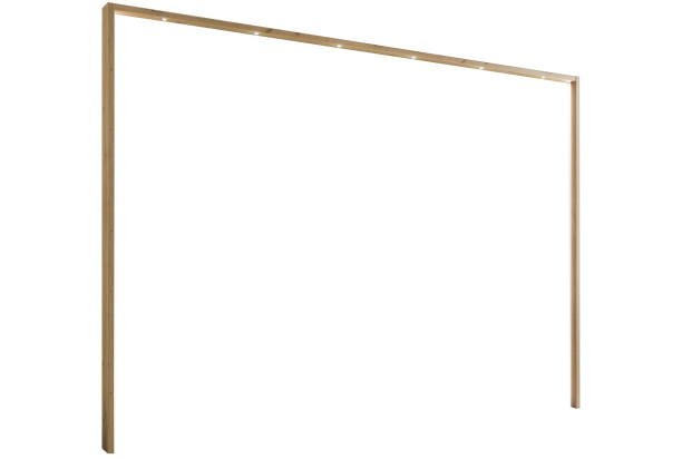 Paspartový rám s osvetlením k šatníkovej skrini Kanada, dub bianco