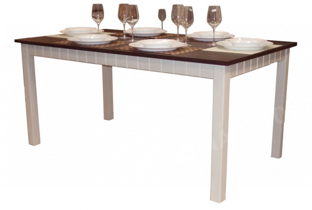 Jedálenský stôl Atik JS 160x90 cm, vanilka patina/dub čoko
