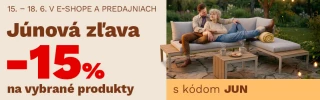 Júnová zľava -15 % na vybrané produkty