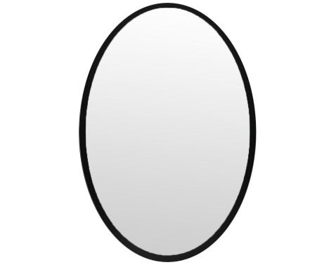 Nástenné zrkadlo Oval 40x60 cm, čierne%