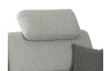 Rohová sedacia súprava Deva, šedo-biela tkanina, pravý roh