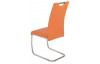 Jedálenská stolička Flora, oranžová ekokoža