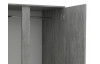Šatníková skriňa Carlos, šedý beton, 100 cm