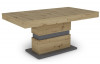 Jedálenský stôl Nestor 160x90 cm, dub artisan/grafit, rozkladací