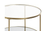 Okrúhly konferenčný stolík Porto 60 cm, zlatý