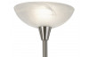 Stojacia LED lampa Mikado 180 cm, matný nikel/biele sklo