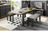 Rozkladací jedálenský stôl Jasmin 160x90 cm, grafit/dub