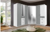 Šatníková skriňa bez zrkadla Click, 91 cm, biela/šedý betón