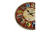 Nástenné hodiny 30 cm, barevné, vintage, MDF