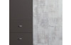 Šatníková skriňa so zásuvkami Tablo, šedá/enigma