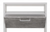 Botník Fulda, biely / šedý betón, výška 152 cm