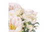 Umelá kytica Čajová ruža v pugete 34 cm, krémová