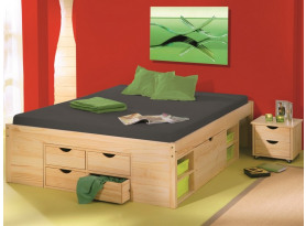 Úložná posteľ s nočnými stolíkmi Claas 160x200 cm