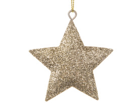 Vianočná dekorácia Závesná hviezda, zlatá