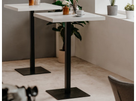 Barový stôl Quadrato 70x70 cm, biely/čierny