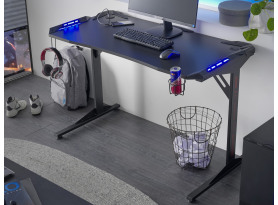 Písací stôl Game, s osvetlením a USB