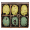 Veľkonočná dekorácia Vyfúknuté vajíčka, 6 ks, zelené