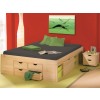 Úložná posteľ s nočnými stolíkmi Claas 160x200 cm