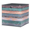 Úložný box Wood 1, motív farebných dosiek