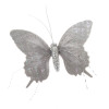 Závesná dekorácia Motýľ 16 cm, šedá látka