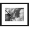 Rámovaný obraz Veterný mlyn 20x25 cm, čiernobiely
