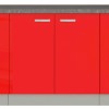 Dolná kuchynská skrinka Rose 80D, 80 cm, červený lesk