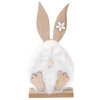 Veľkonočná dekorácia Zajačik s bielym kožúškom