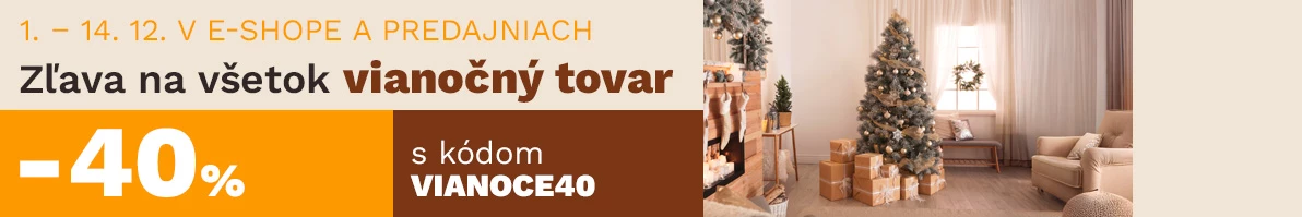 40 % na veškeré vánoční zboží 1.-14.12.2025