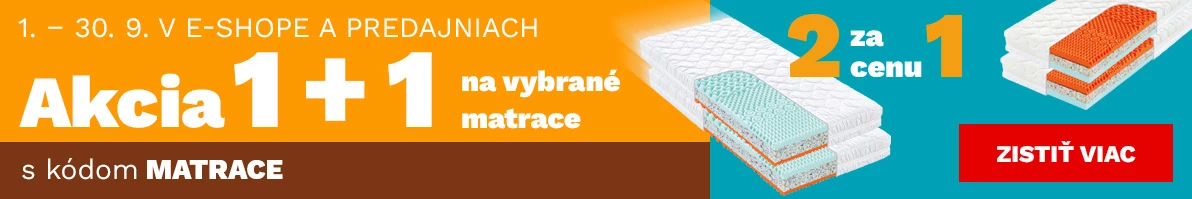Matrace 1+1 zdarma 1-30-9-2026