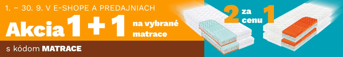 Matrace 1+1 zdarma 1-30-9-2026