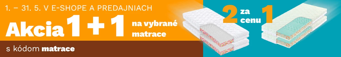 Matrace 1+1 zdarma 1-31-5-2026