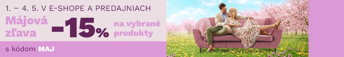Májová sleva 15% na vybrané produkty 1-4-5-2026