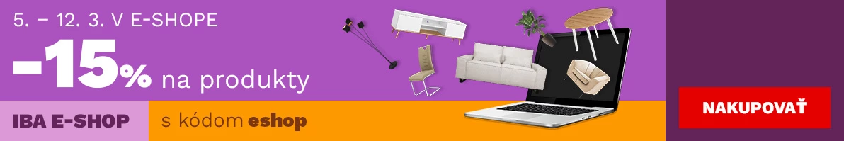 15 % na produkty jen v e-shopu 5-12-3-2026