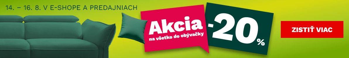 20 % na vše do obýváku 14-16-8-2026