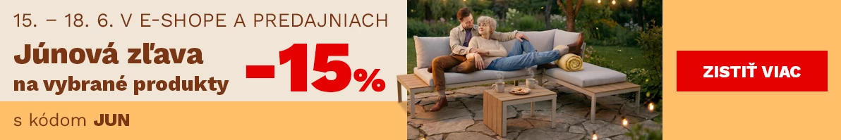 Červnová sleva 15 % na vybrané produkty 15-18-6-2026