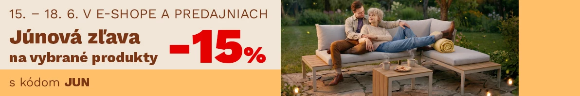 Červnová sleva 15 % na vybrané produkty 15-18-6-2026