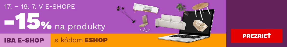 15 % na produkty jen v e-shopu 17-19-7-2026