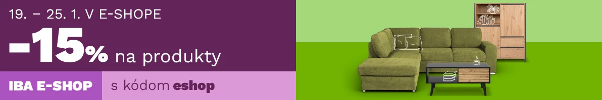 15 % na produkty jen v e-shopu 19-25-1-2026