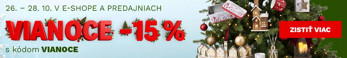 15 % na vánoční zboží 26-28-10-2026