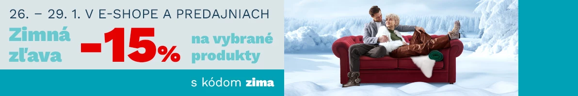 Zimní sleva 15 % na vybrané produkty 26-29-1-2026