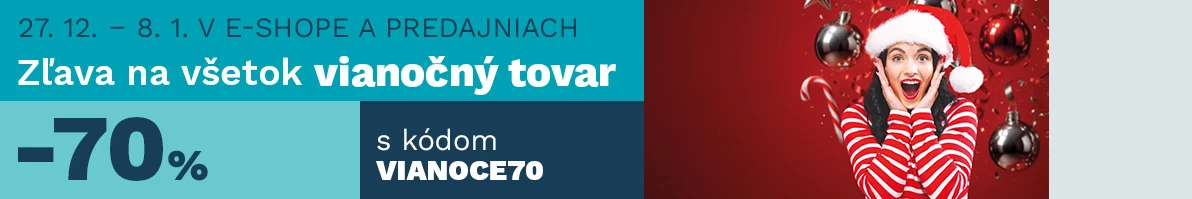 70 % na veškeré vánoční zboží 27.12.2025 - 8.1.2026